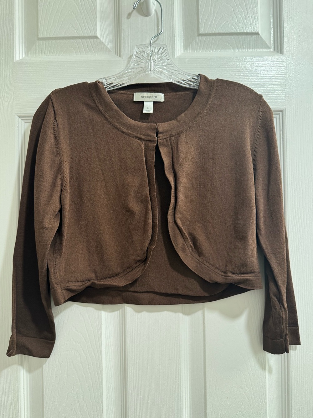 Y2K Dressbarn brown cropped shrug/cardigan